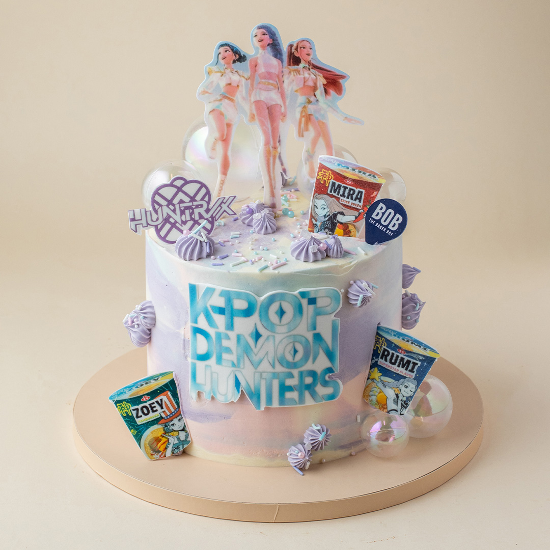 KPop Demon Hunters HUNTR/X Theme Cake Bob the Baker Boy