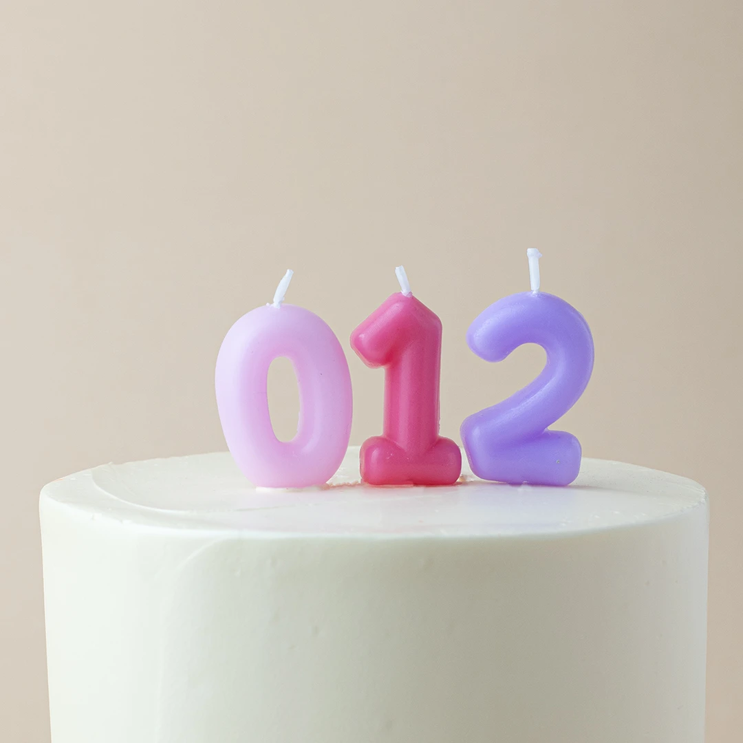 Pastel Number Candles