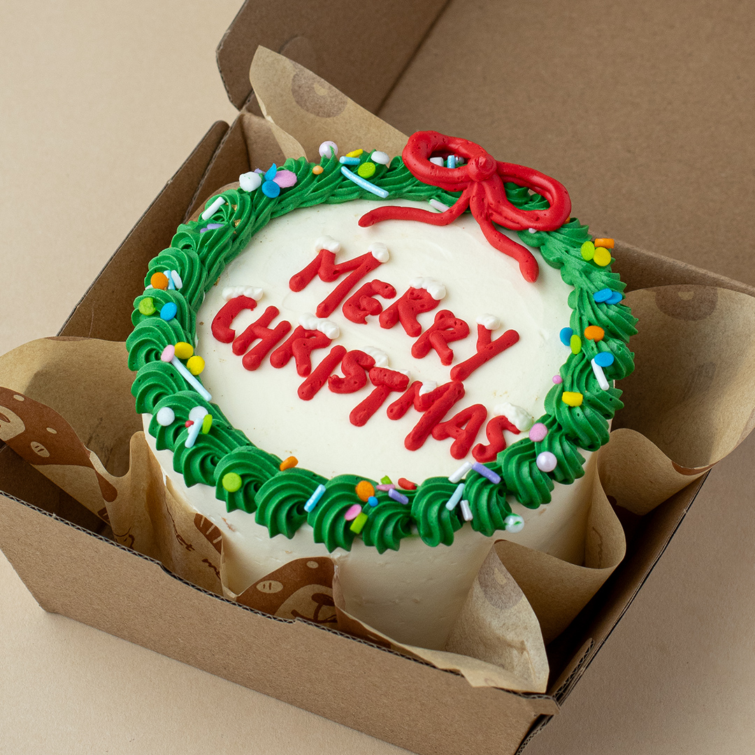 Merry Christmas Wreath Bento Cake
