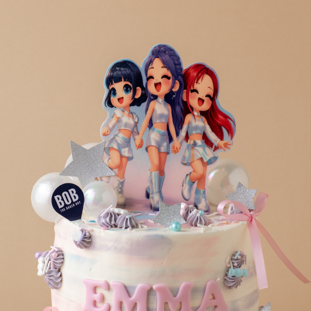 K-Pop HUNTR/X Theme Cake - Bob the Baker Boy