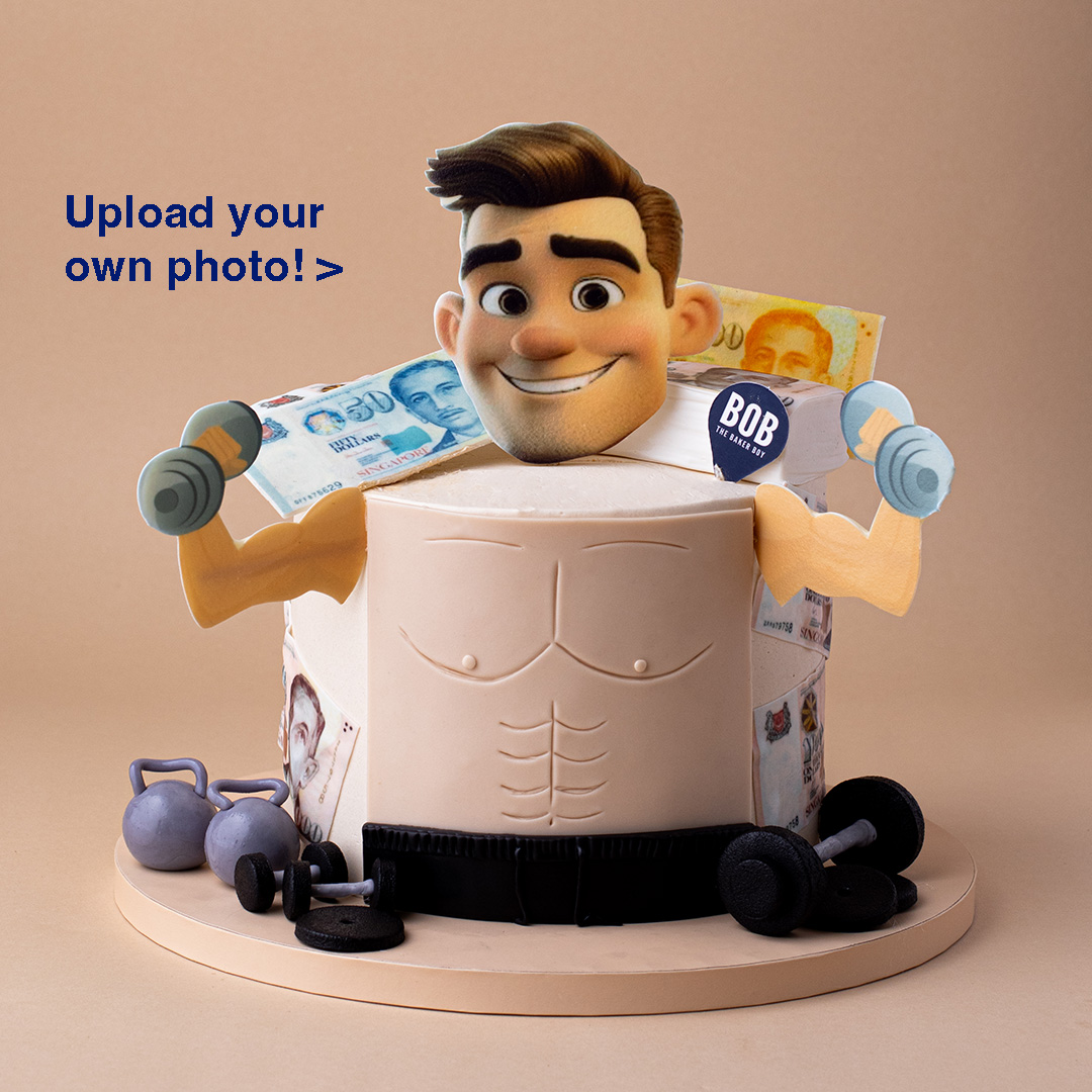 Funny Gym Bro Photo Cake