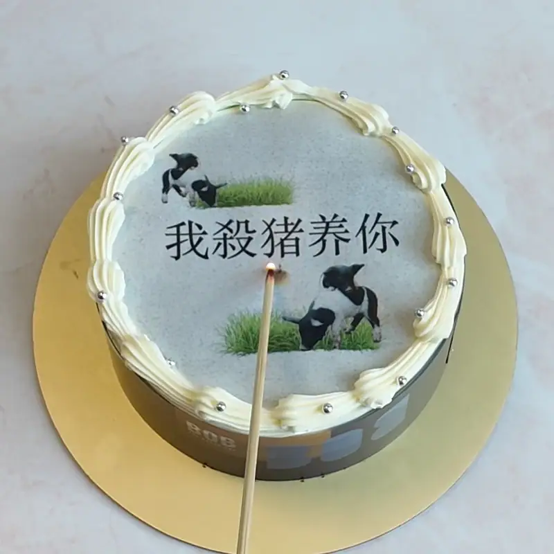 Pursuit of Jade burn-away cake Singapore with hidden reveal design