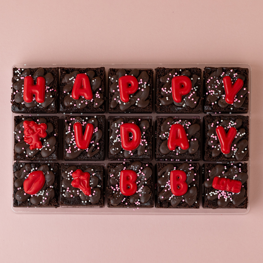Happy Valentine's Brownie Box for gifting Singapore