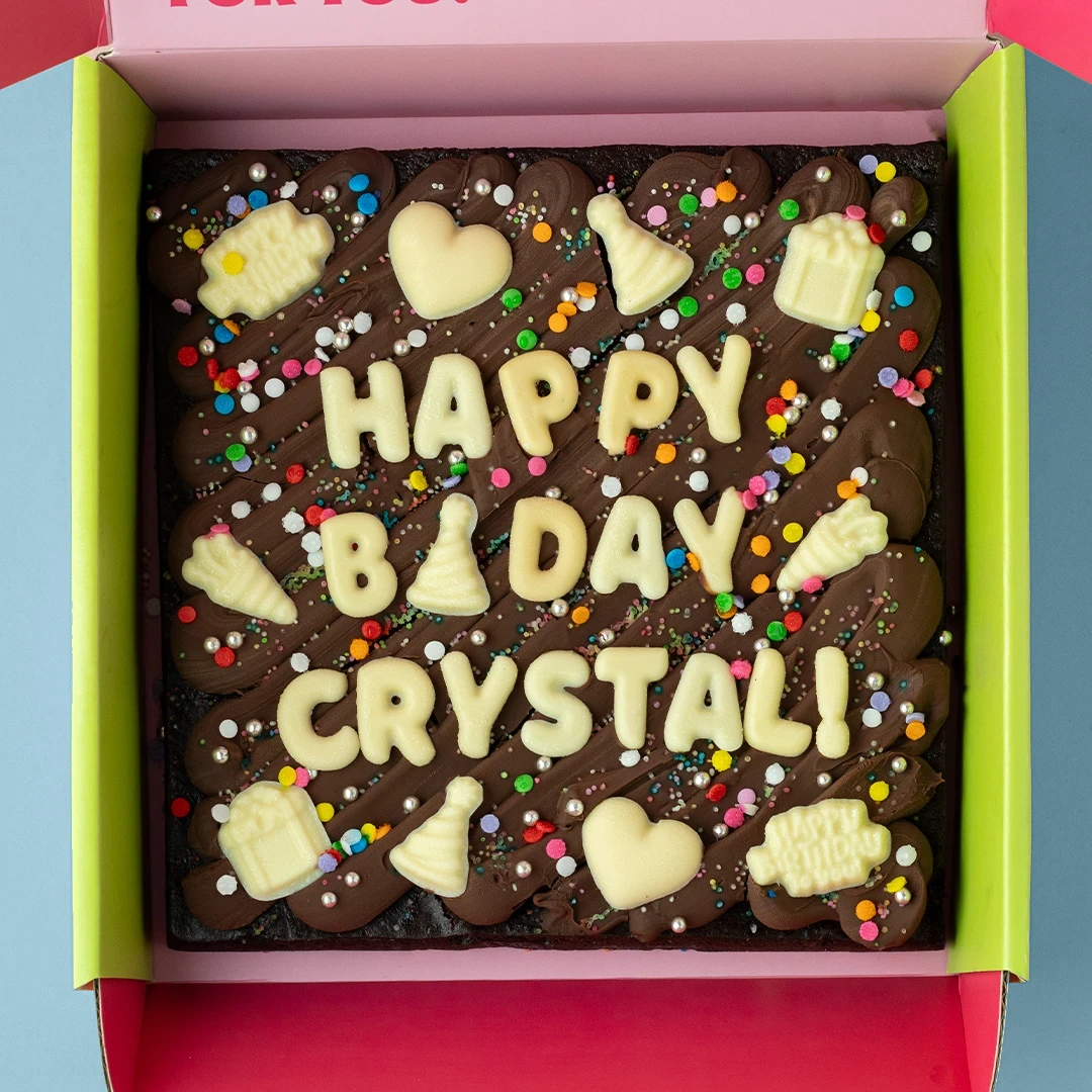 Birthday message brownies Singapore